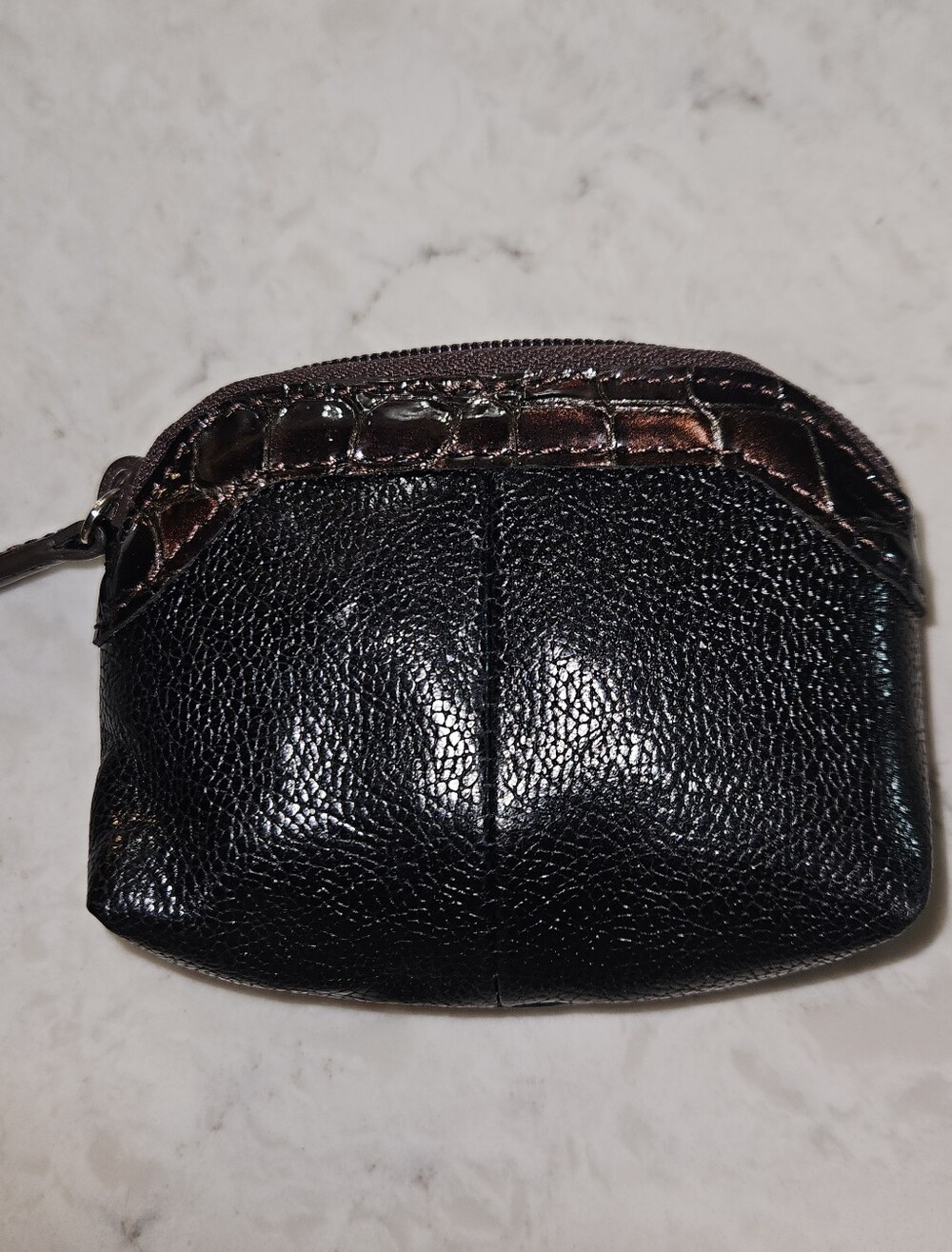 Brighton Chocolate Brown With Animal Print Inside Pouch, Like New! - Picture 9 of 12